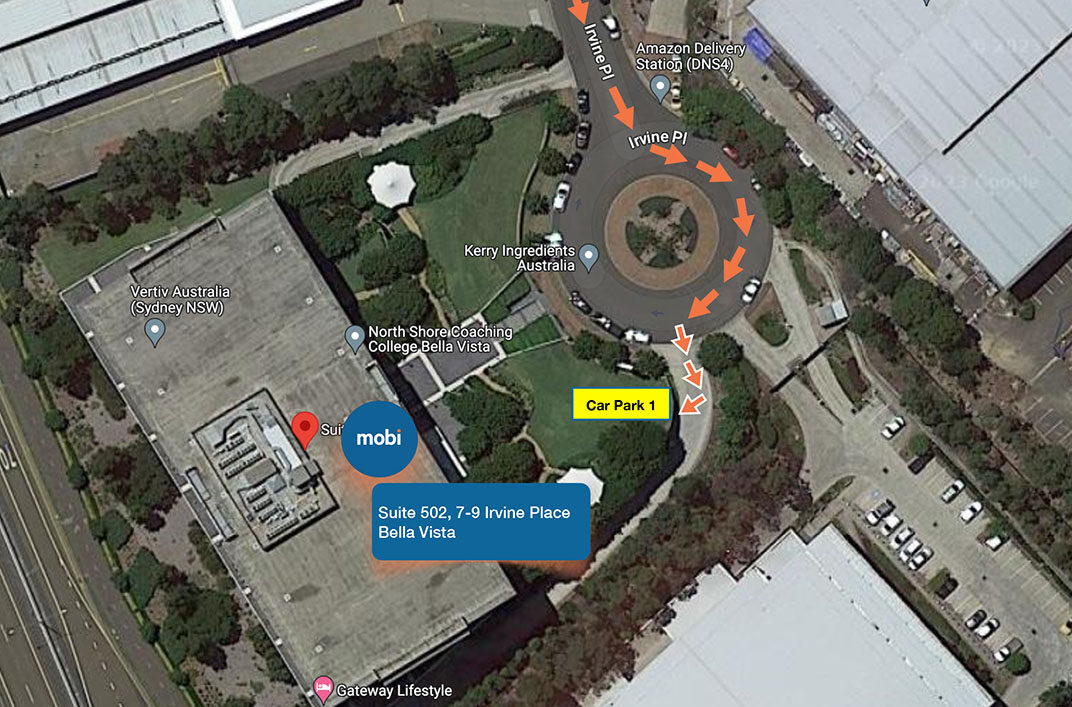 Mobi Healthcare Clinic car park location map Bella Vista